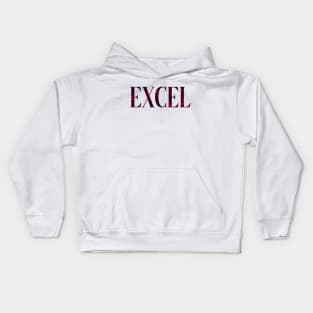 Excel - Simple Typography Style Kids Hoodie